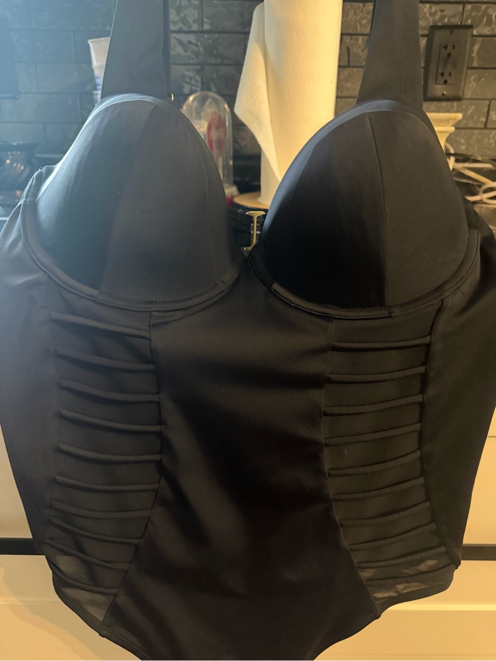 Adore Me Black One-Piece Swimsuit with Sculpted Cups